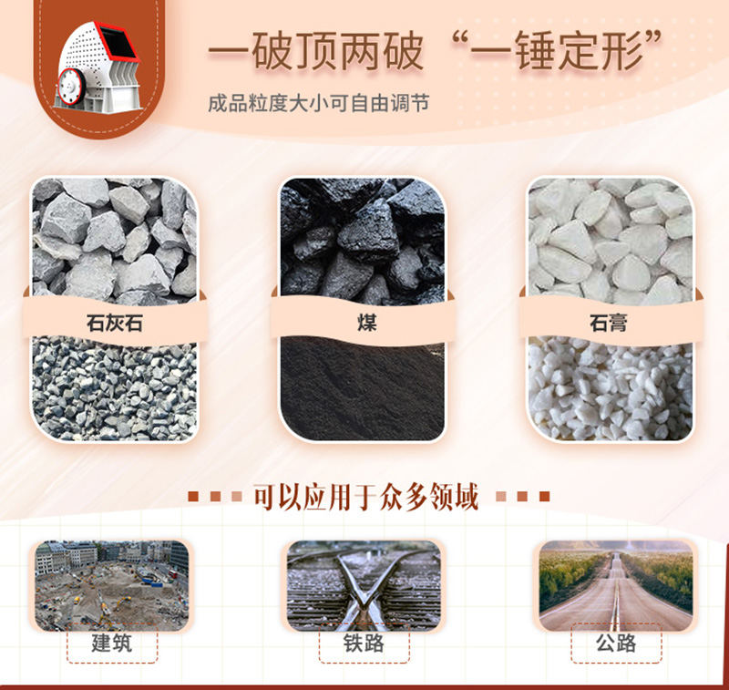 錘破一機兩用，可自成一條生產線